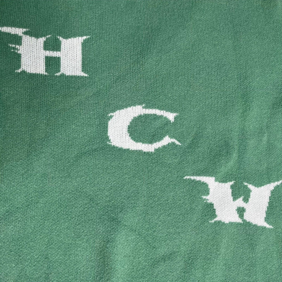 Heaven Can Wait Green V-Neck Graphic Sweater Size M KonoSuba Anime Manga - Picture 11 of 16